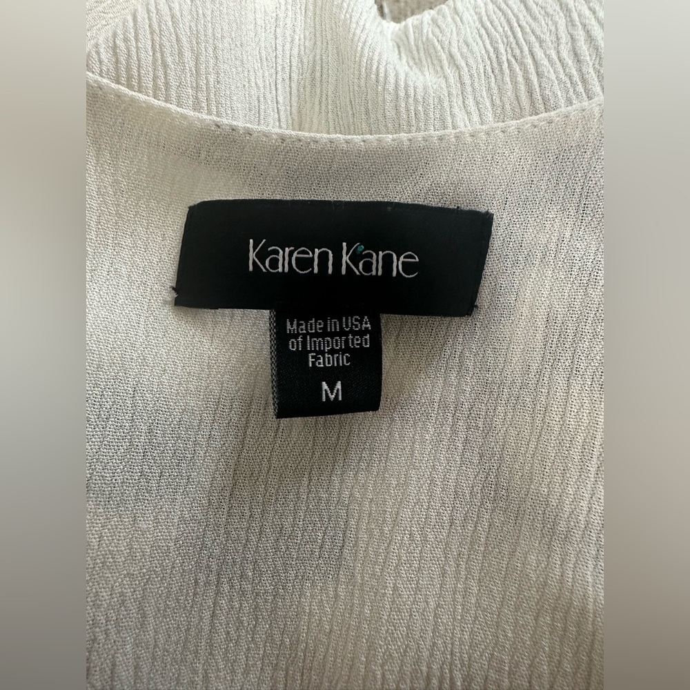 Karen Kane Rose Garden Shift Dress Drop Waist V-Neck Sleeveless High Low Medium - Picture 7 of 9